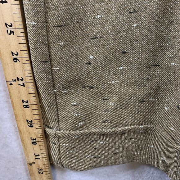 Stoosh Women Y2K Low Rise Dress Pants Sz 3 Tan Confetti Wide Flare Cuffed Office - Picture 7 of 12